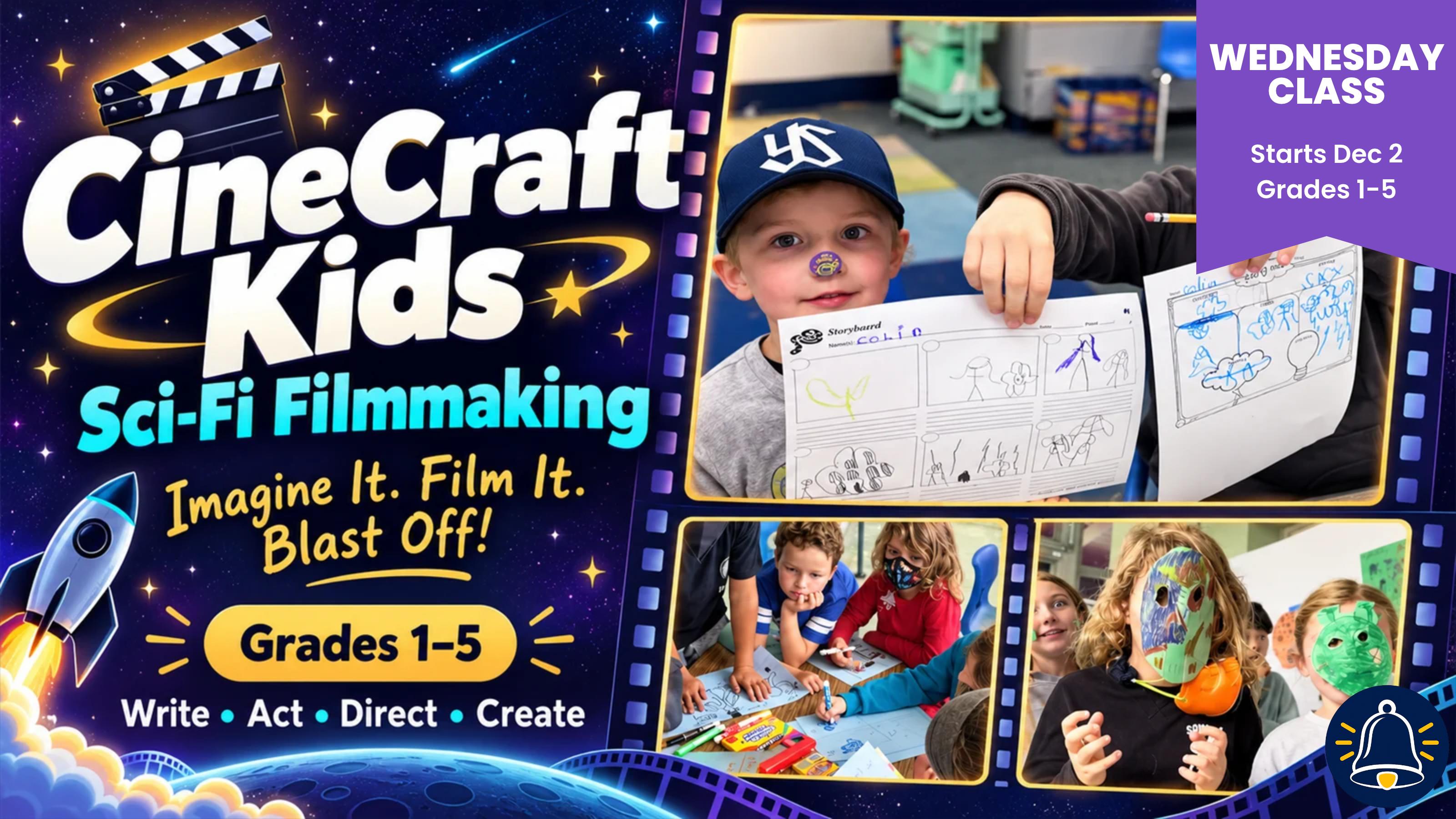 Lights, Camera and Action... .join us this Winter season for creative fun!