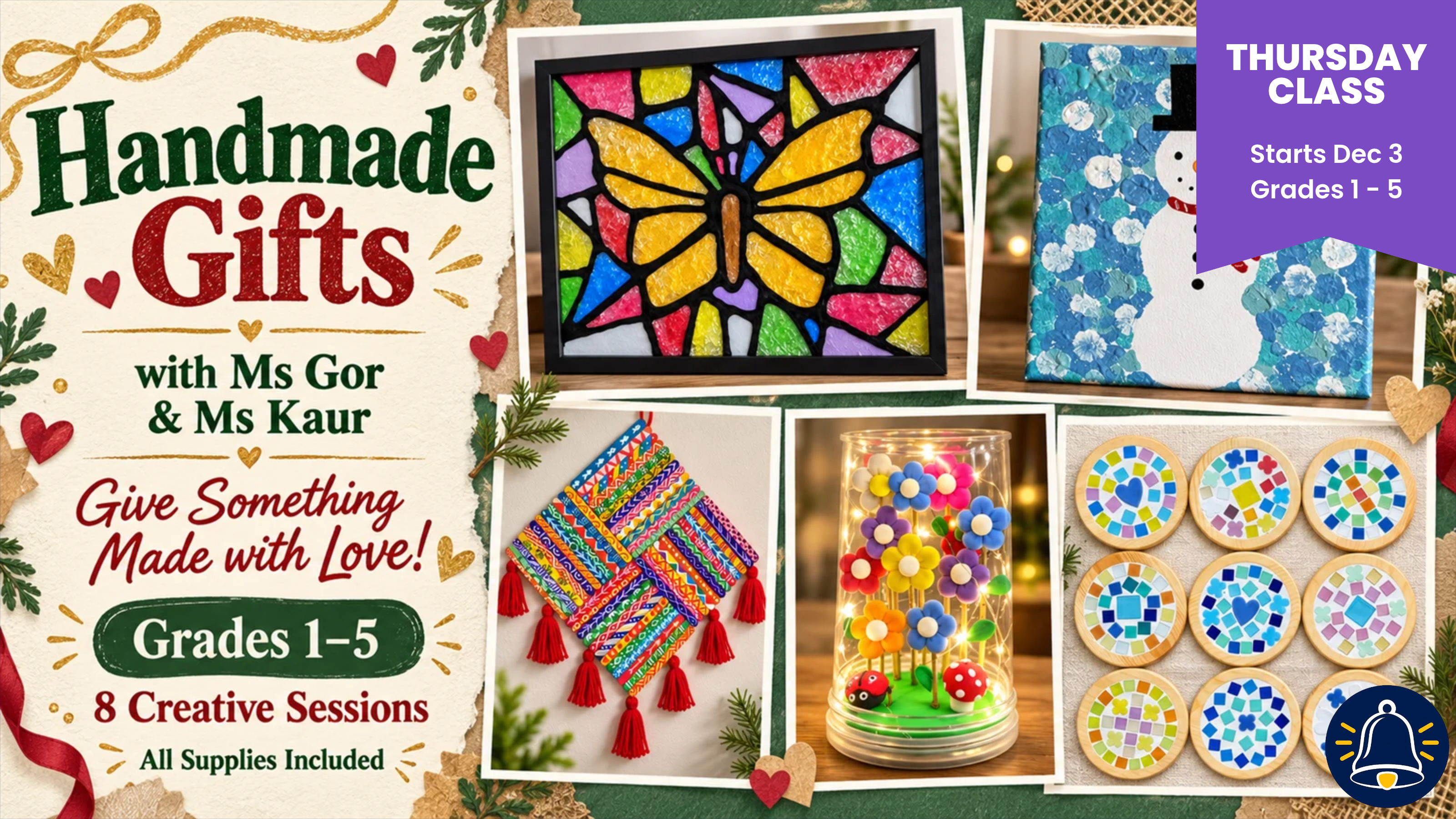 Create some homemade arts and crafts this winter made with love!